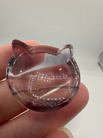 Cat Head Shape Rainbow Fluorite Bowl Carving #2