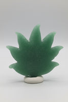 Green Aventurine Cannabis Leaf Carving #3