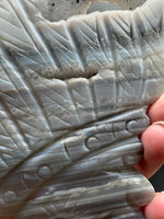 Druzy Agate Geode Indigenous-Inspired Warrior Carving #2