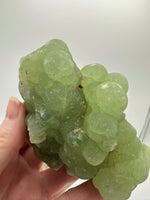Prehnite mixed with Green Tourmaline Raw Specimen #5