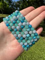 Amazonite, Apatite, and Angelite 6mm Bracelets
