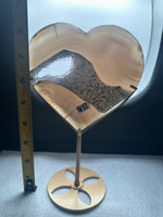 Large Amethyst Agate Heart with Stand #1