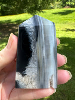 Black Onyx & Quartz Obelisk Tower #2