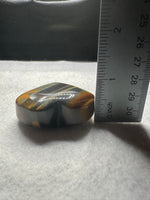 Natural Blue Tiger Eye (Hawk's Eye) Polished Crystal Heart