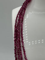 Natural 2mm Ruby Faceted Necklaces