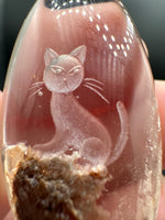 Beautiful Cat Garden Quartz Inner Scene Carving #2