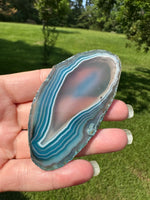 Dyed Blue/Teal Agate Slice #8