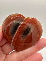 Carnelian Heart Palm Stone #4