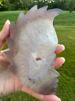 Druzy Agate Geode Carved Native American #9
