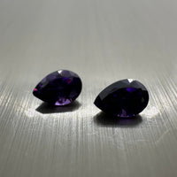 Pear Shape Purple 6x4mm Cz