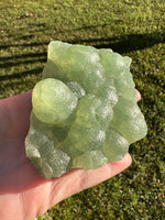Prehnite mixed with Green Tourmaline Raw Specimen #3