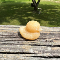 Carved Yellow Stone Duck #1