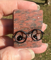 Red/Brown Stone Buddy with Glasses