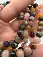 Watermelon Tourmaline 6mm Stretch Bracelet 7.5"