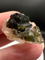 Natural Quartz with Green Tourmaline Crystal – Minas Gerais, Brazil Mineral Specimen