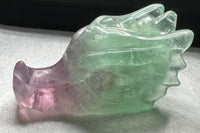 Rainbow Fluorite Dragon Head Carving #5 – 402g