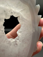 Druzy Agate Geode Indigenous-Inspired Profile Headdress Carving #5