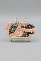 Rhodochrosite Slab #12 – Natural Pink Banded Mineral Specimen – Polished Display Stone