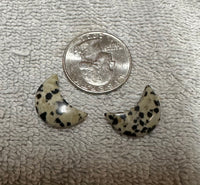 Dalmation Jasper Moon Pair