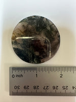 Moss Agate Polished Round Slice #2