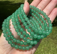 Green Aventurine Bracelets 6mm 7.5”