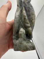 Labradorite Dragon Castle Carving