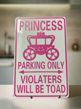Princess Parking Only Novelty Tin Sign