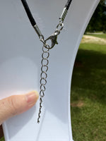 Silvertone Stylish Pendant/Clip Necklace