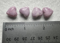 Mini Puffy Lepidolite Hearts – Natural Polished Gemstone Hearts (15mm)
