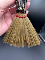 Natural Clear Quartz & Fluorite Decorative Crystal Broom with Rainbow