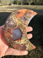 Money Agate Carved Moon #4