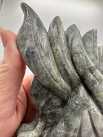 Labradorite Nine-Tailed Fox – Purple, Pink & Orange Flash