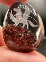 Beautiful Pegasus Garden Quartz Inner Scene Carving #3