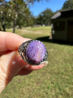 Natural Charoite Ring #23