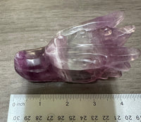 Fluorite Dragon Head Carving #18