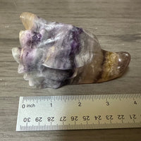Fluorite Dragon Head Carving #10