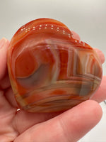 Carnelian Heart Palm Stone #1