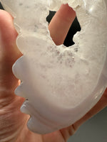 Druzy Agate Geode Indigenous-Inspired Profile Headdress Carving #5