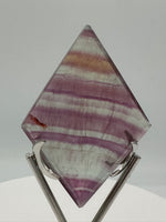 Rhombus Shaped Fluorite Carving with Stand #6