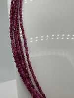 Natural 2mm Ruby Faceted Necklaces