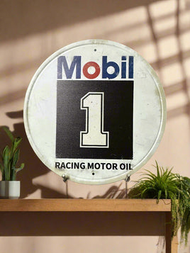 Mobil 1 Racing Motor Oil Novelty Tin Sign
