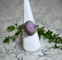 Natural Charoite Ring #8