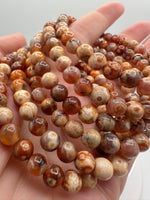 Fire Agate 6mm Bracelet Three Piece Set