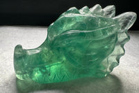 Natural Green Fluorite Dragon Head Carving #2 – 364g