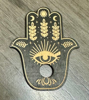 Palm Crystal Ball Wooden Display Stand