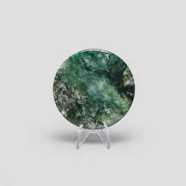 Moss Agate Polished Round Slice #31