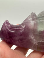 Fluorite Dragon Head Carving #18