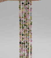 Natural 3mm Faceted Rainbow Tourmaline Necklace
