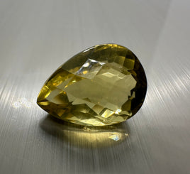 Checker Pear Shape Prasiolite 18x13mm 14.15ct