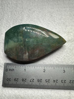 Ocean Jasper Polished Arrow Flame Freeform  #3 – Deep Green & Red Speckled – 92g